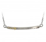 Silver Shamrock Necklet with Gold Plate Accent