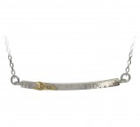 Sterling Silver Trinity Knot Necklet with Gold Plate Accent