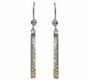 Sterling Silver Shamrock Long Earrings - 7040