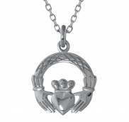 Traditional Round Claddagh Pendant - 8227