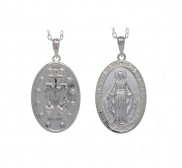 Small Miraculous Medal Sterling Silver   6051