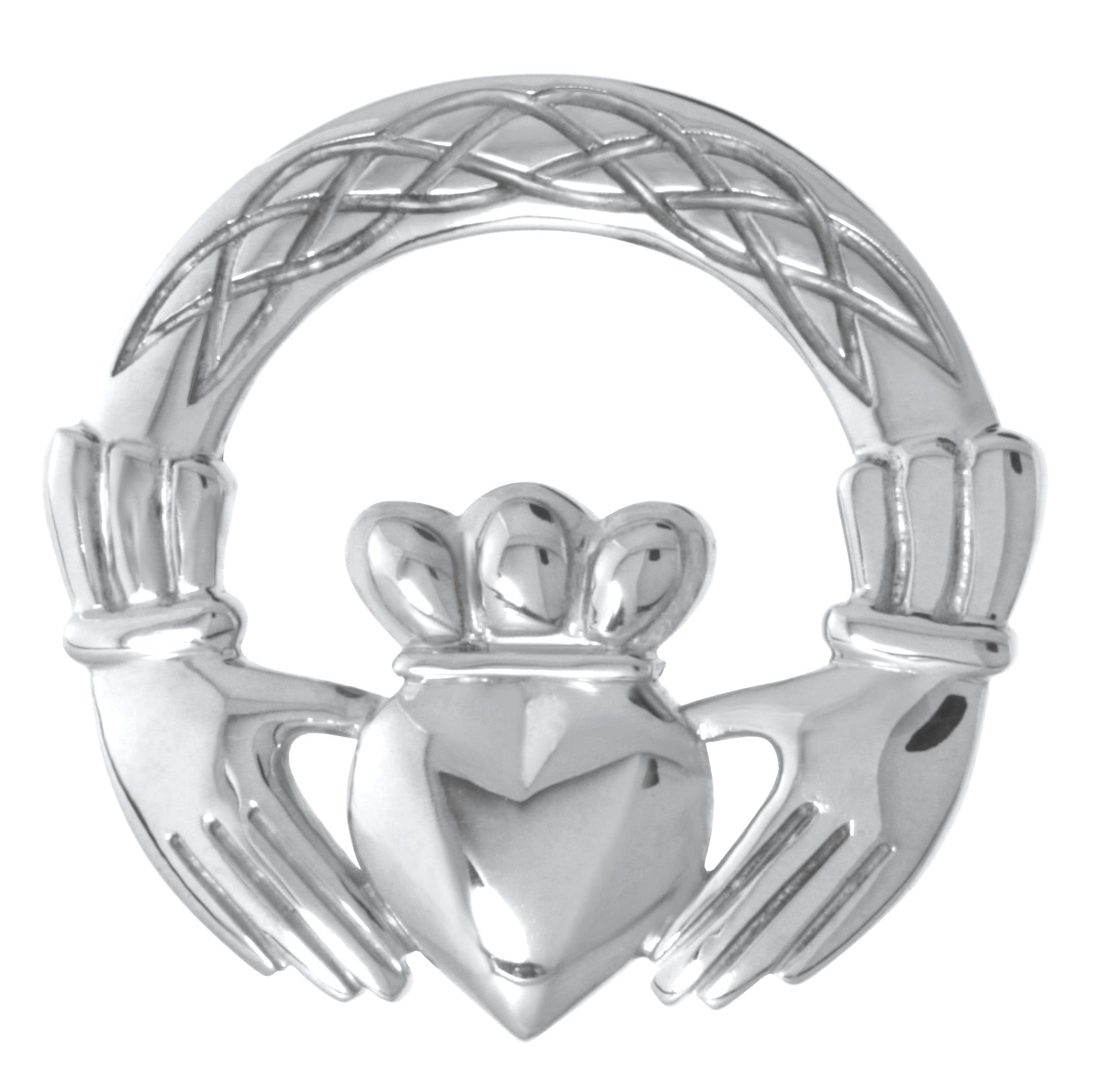 Claddagh Brooch with eternal love weave 8327